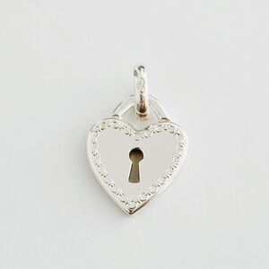 Retired, Links of London - Sterling Silver Heart Lock Charm